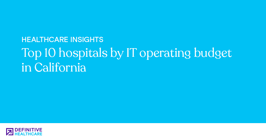 Top 10 hospitals by IT operating budget in California