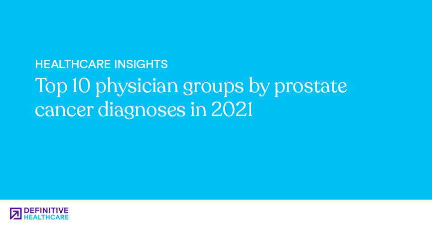 Top 10 physician groups by prostate cancer diagnoses in 2021