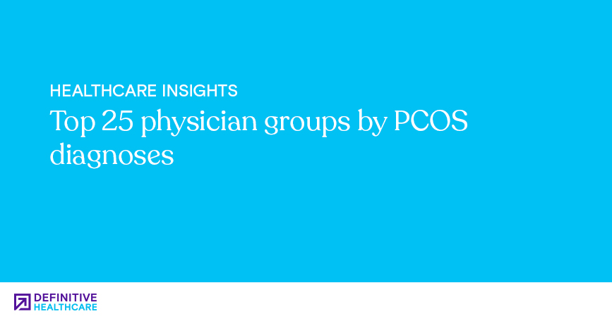 Top 25 physician groups by PCOS diagnoses