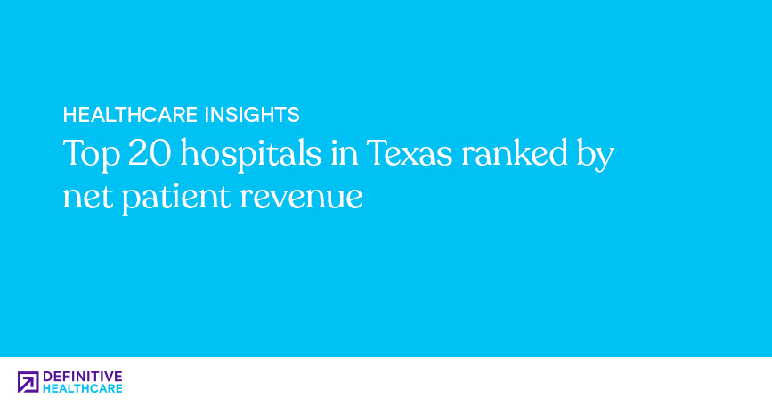 Top 20 hospitals in Texas ranked by net patient revenue