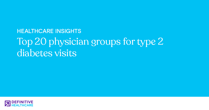 Top 20 physician groups for type 2 diabetes visits
