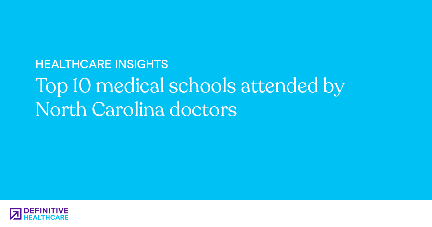 Top 10 medical schools attended by North Carolina doctors