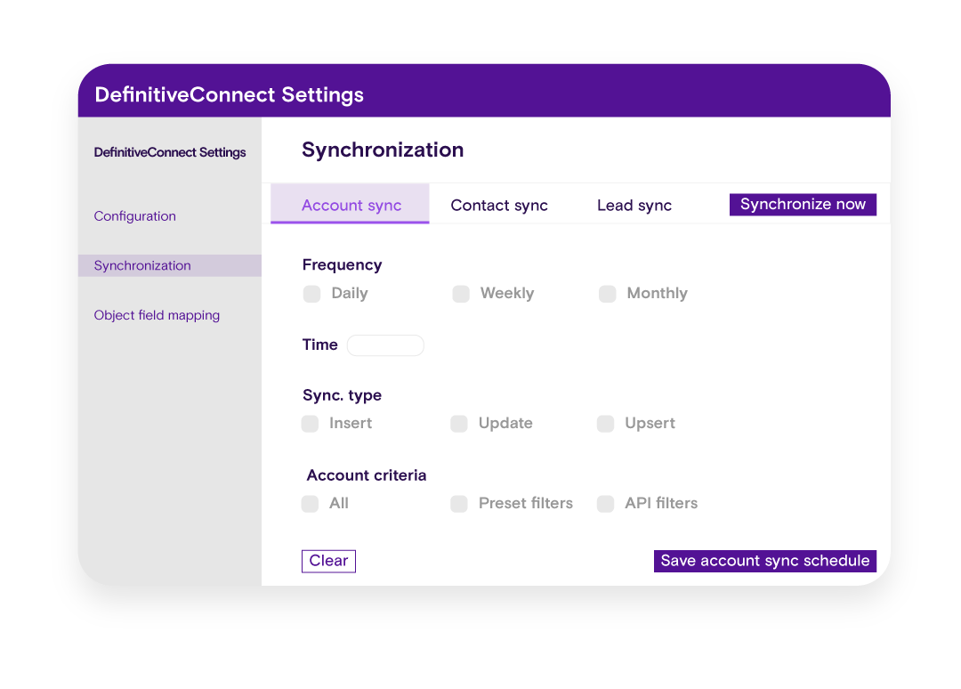 Flexible data synchronization