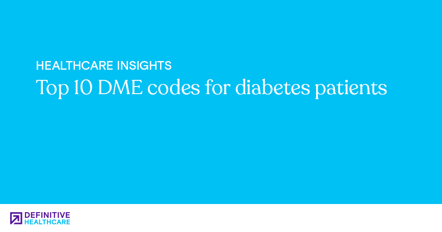 Top 10 DME codes for diabetes patients.