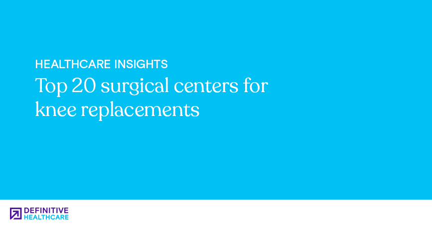 Top 20 surgical centers for knee replacements