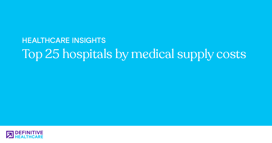 Top 25 hospitals by medical supply costs