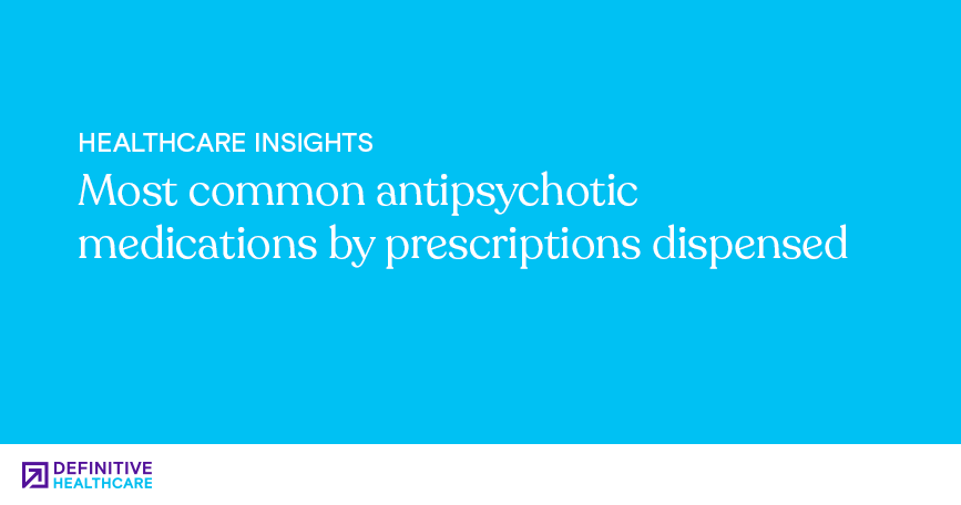 Most common antipsychotic medications by prescriptions dispensed