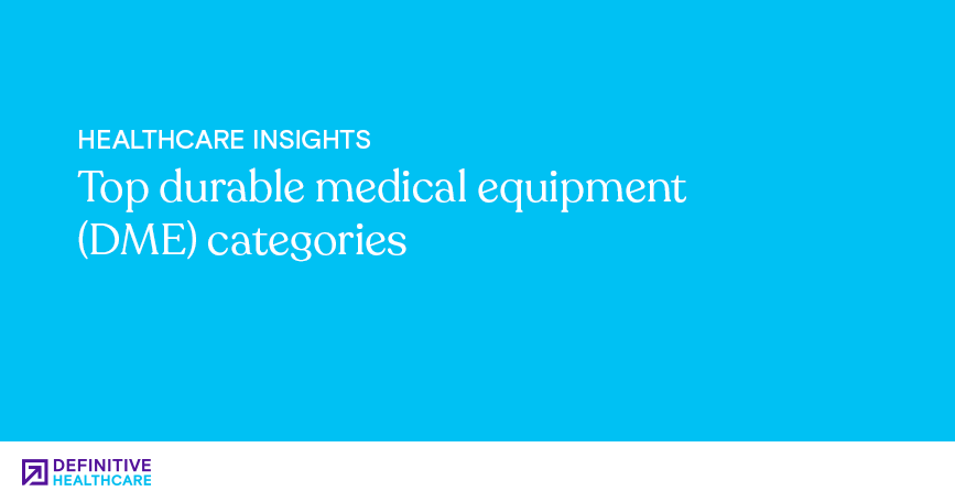 Top Durable Medical Equipment (DME) categories 
