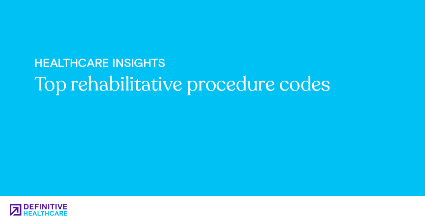 Top rehabilitative procedure codes 