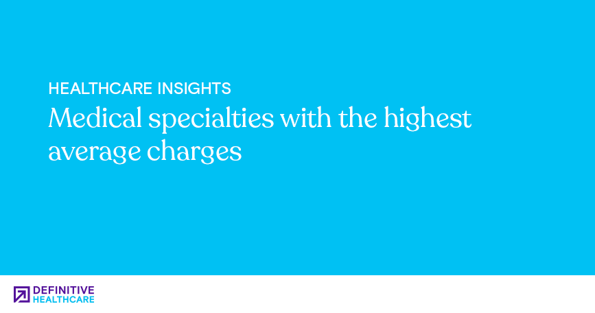 Medical specialties with the highest average charges 