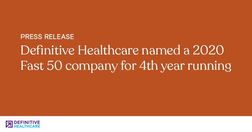 Definitive Healthcare Named a 2020 Fast 50 Company for 4th Year Running