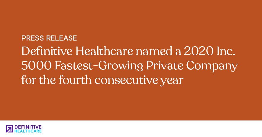 Definitive Healthcare Named 2020 Inc. 5000 Fastest-Growing Company