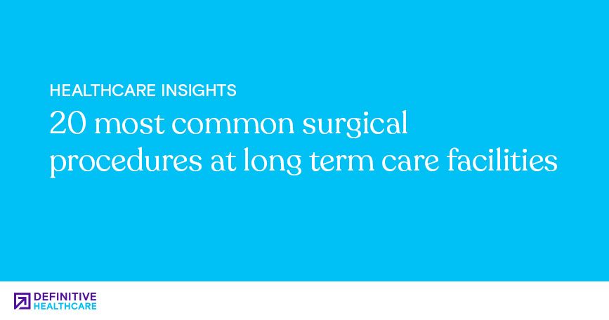 20 most common surgical procedures at long term care facilities