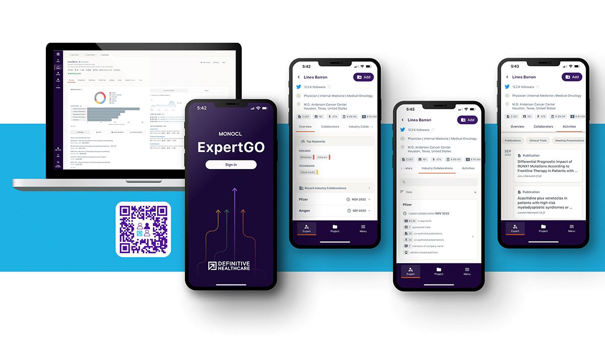 Moncol expertgo product on laptop and cellphones.