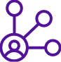referral pattern network icon