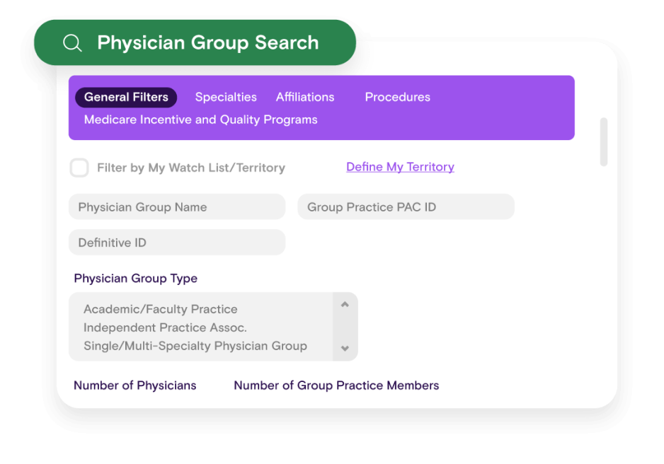 PhysicianGroupView product screenshot