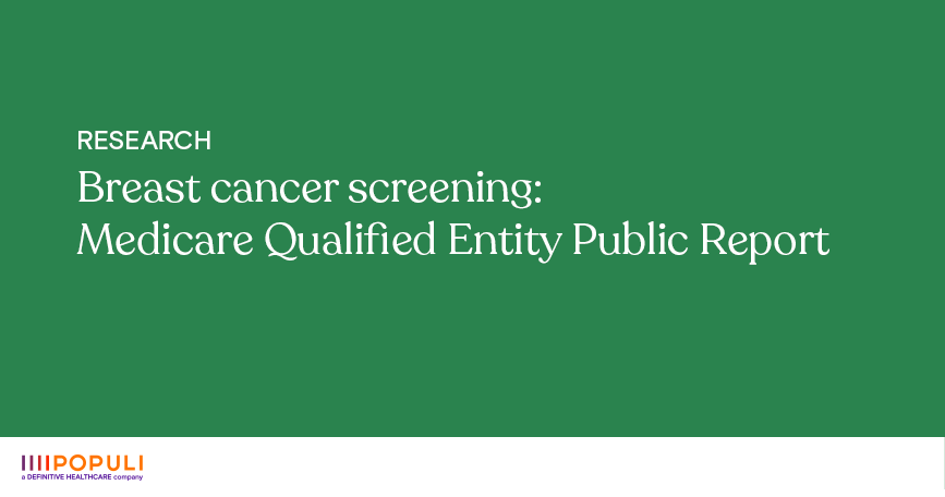 Breast cancer screening: Medicare qualified entity public report