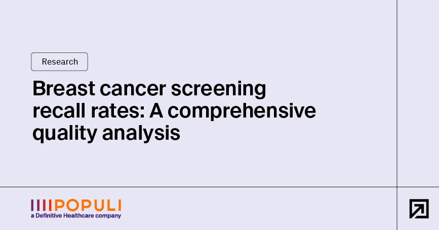 Breast cancer screening recall rates: A comprehensive quality analysis