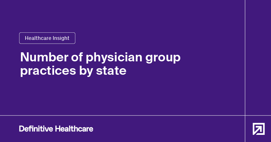 Number of physician group practices by state