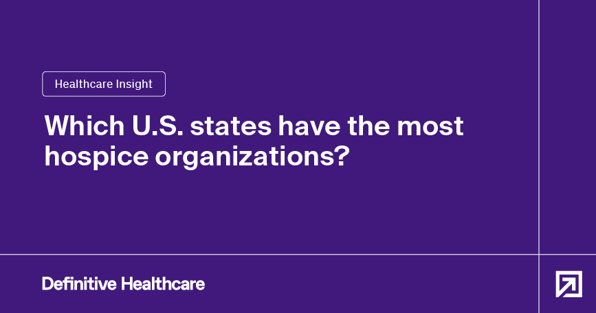 Which U.S. states have the most hospice organizations?