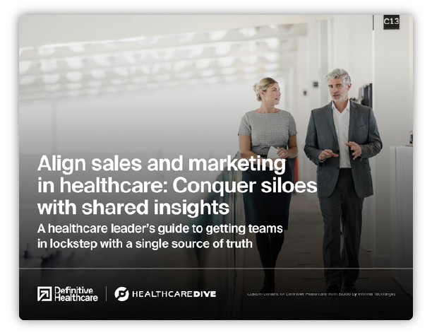 cover image of the Definitive Healthcare eBook called Align sales and marketing in healthcare