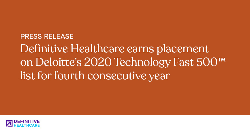 Definitive Healthcare Earns Placement on Deloitte's 2020 Technology Fast 500 List for Fourth Consecutive Year