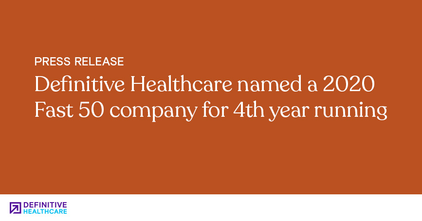 Definitive Healthcare Named a 2020 Fast 50 Company for 4th Year Running