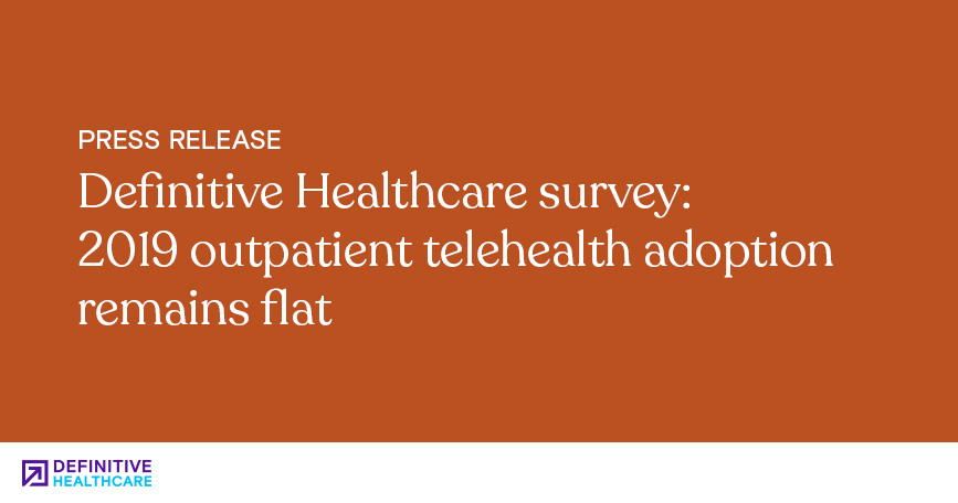 Definitive Healthcare Survey 2019 Outpatient Telehealth Adoption Remains Flat