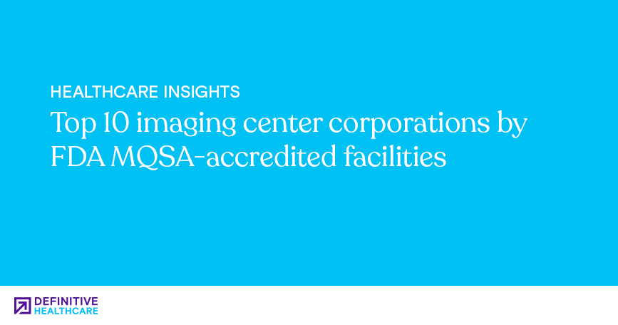 Top 10 imaging center corporations by FDA MQSA-accredited facilities