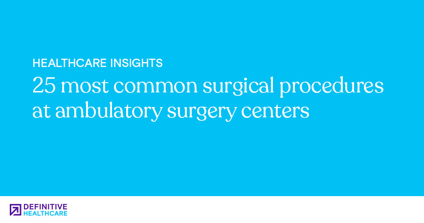 25 Most Common Surgical Procedures At Ambulatory Surgery Centers