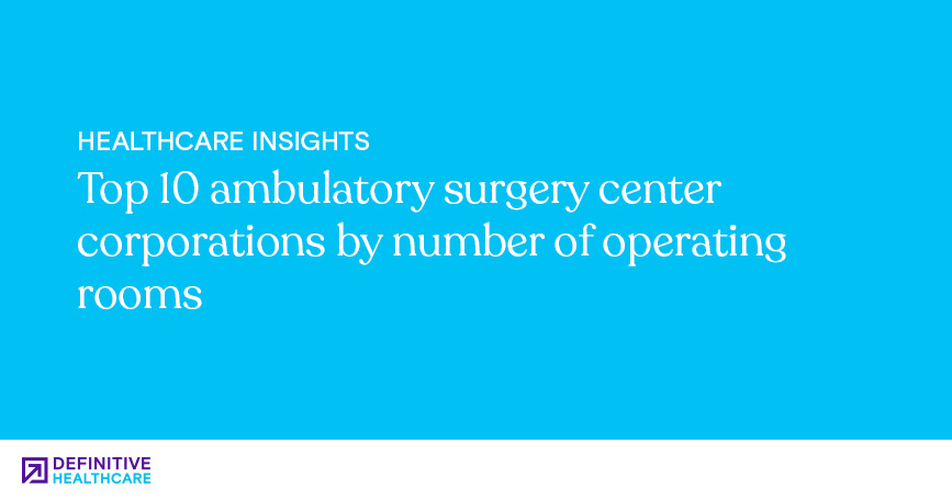 Top 10 ambulatory surgery center corporations by number of operating rooms