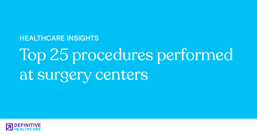Top 25 Procedures Performed at Surgery Centers
