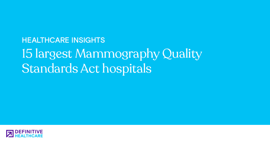 15 largest Mammography Quality Standards Act hospitals