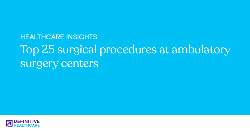 Top 25 surgical procedures at ambulatory surgery centers