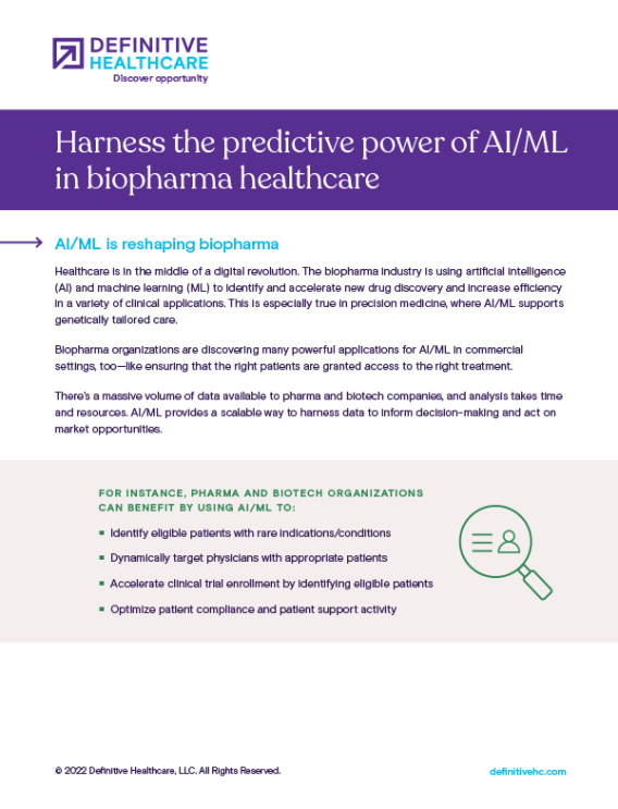 Harness the predictive power of AI/ML in biopharma healthcare