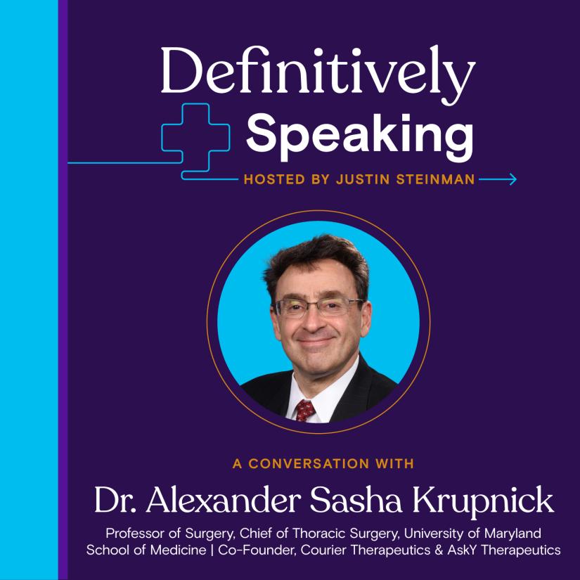 Episode 31: Always bet on the surgeon—Discussing the value of outsiders and risk-takers in biotech with Dr. Sasha Krupnick