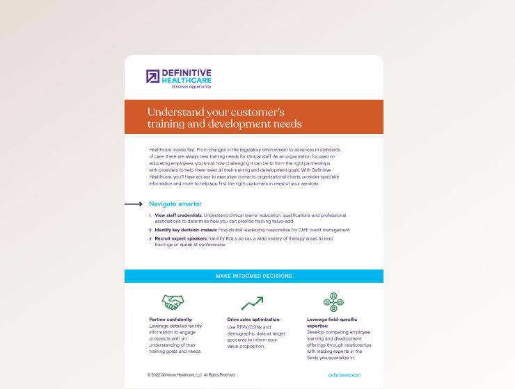 Understand your customer’s training and development needs