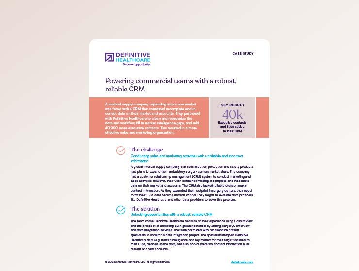 Powering commercial teams with a robust, reliable CRM