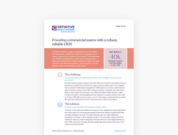 Powering commercial teams with a robust, reliable CRM